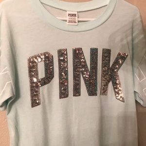 PINK • Mint Sequin Shirt